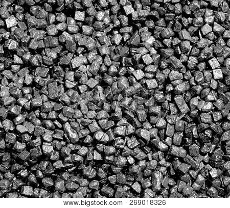 Many Pieces Of Sweet Licorice Called Terra Di Cattu In Italian Language