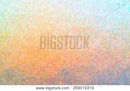 Illustration Of Abstract Orange And Brown Impressionist Pointlilism Horizontal Background