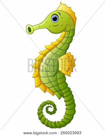 Vector Illustration Cartoon Of The Cute Sea Horse