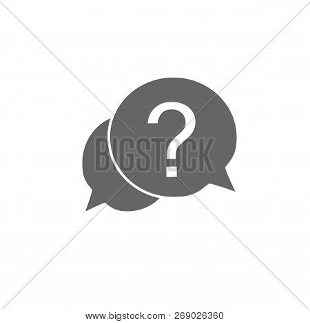 Faq Icon, Question Icon. Vector Illustration. Flat Design.