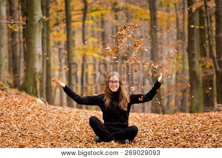 Beautiful Girl In Beskidy Mountains