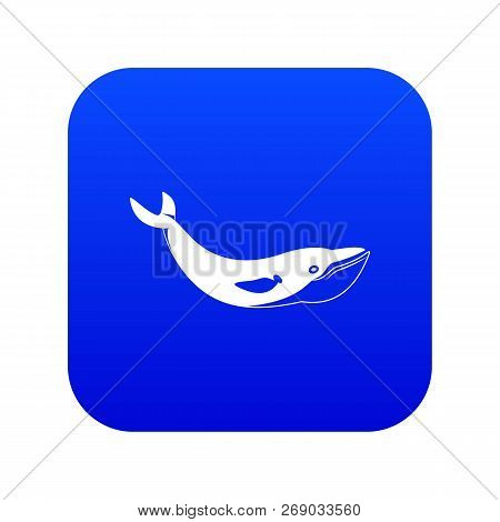 Whale Icon Digital Blue For Any Design Isolated On White Vector Illustration