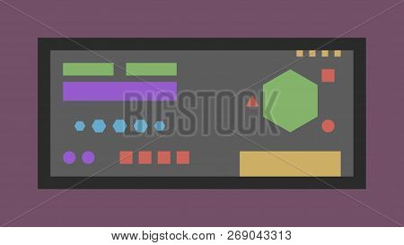 Website Disign. Ui Ux Design. Colorful Wireframe. Ui Elements. Development Process. Webdesign Templa