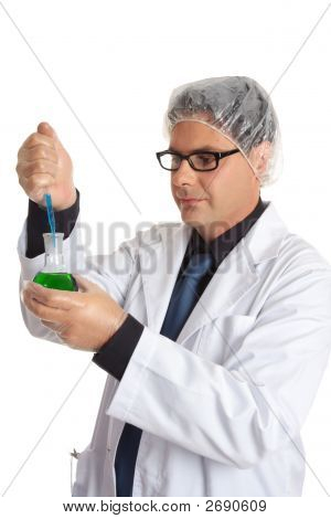 Vědec s laboratorním vzorkem