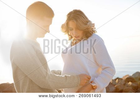 Man And A Woman Waiting For A New Family Member