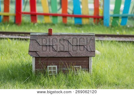 Saint Petersburg, Russia - August 31, 2017 Small House In The Grass