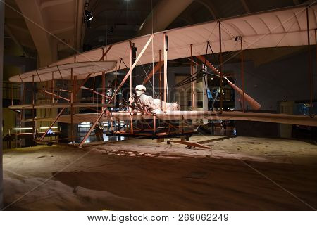 Dearborn, Mi, May 28, 2018, Replica Of The 1903 Wright Flyer On Display At The Henry Ford Museum