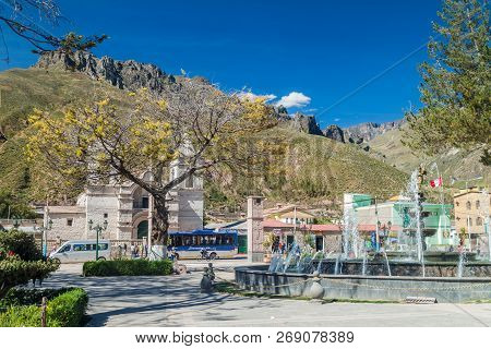 Chivay, Peru - May 29, 2015: Square In Chivay Village, Near Colca Canyon Peru