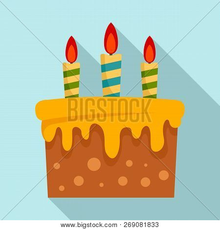 Sweet Cake Icon. Flat Illustration Of Sweet Cake Vector Icon For Web Design