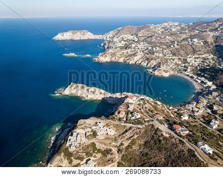 Aerial Drone Photo Of Beautiful Coastline With Small Bay