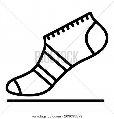 Fashion Sock Icon. Outline Fashion Sock Vector Icon For Web Design Isolated On White Background