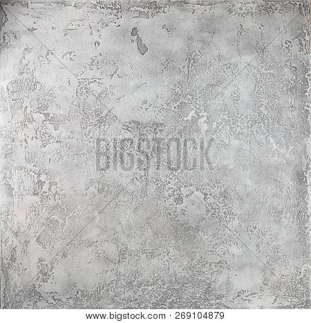 Grey Textured Wall Of Cement. Cement And Concrete Background.