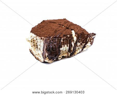 Italian Tiramisu Dessert Isolated On White Background