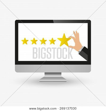 Star Rating Flat Concept. Vector Illustration. Element Template For Design.