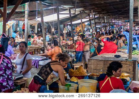 Iquitos, Peru - June 18, 2015: View Of Belen Market In Iquitos