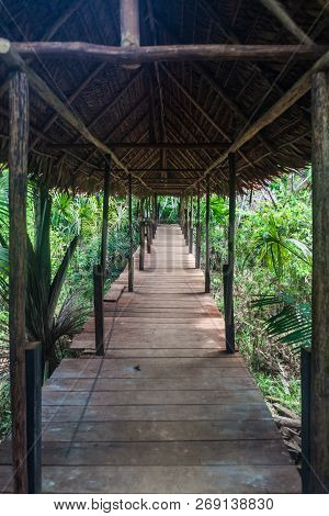 Entrance To Amazon Animal Orphanage Pilpintuwasi In Village Padre Cocha Near Iquitos, Peru
