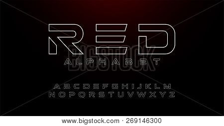 Alphabet Thin Line Modern Fonts. Typography Designs For Logo, Poster, Invitation, Etc. Font Uppercas