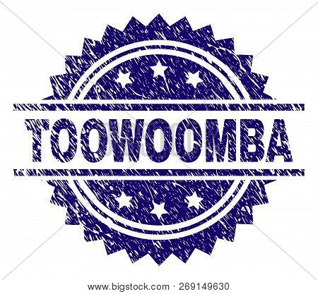 Toowoomba Stamp Seal Watermark With Distress Style. Blue Vector Rubber Print Of Toowoomba Text With 
