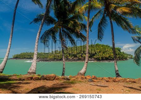 View Of Ile Saint Joseph Island From Ile Royale In Archipelago Of Iles Du Salut Islands Of Salvation