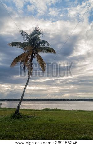 St Laurent Du Maroni, French Guiana. Maroni Marowijne River Between Suriname And French Guiana.