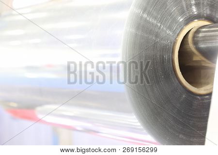A Roll Of Plastic Sheet For Manufacturing Process
