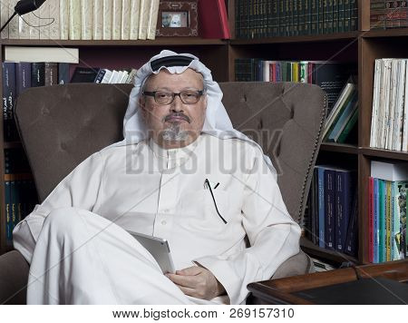Portrait Of Washington Posts Saudi Journalist Jamal Khashoggi At His Home In Jeddah, Saudi Arabia - 
