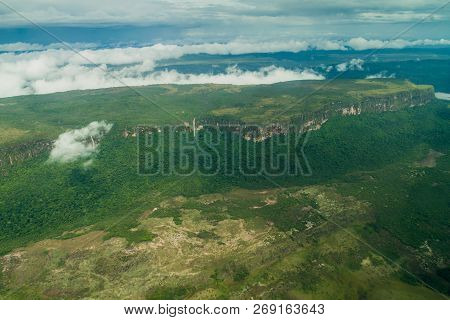 Aerial View Of Tepui Table Mountain In Venezuela