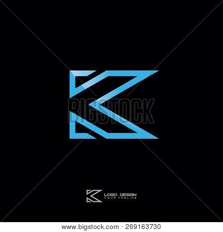 K Symbol Logo Design. Line Art K Logo Design
