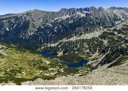 Amazing Landscape Of Vasilashki Lakes And Polezhan Peak, Pirin Mountain, Bulgaria