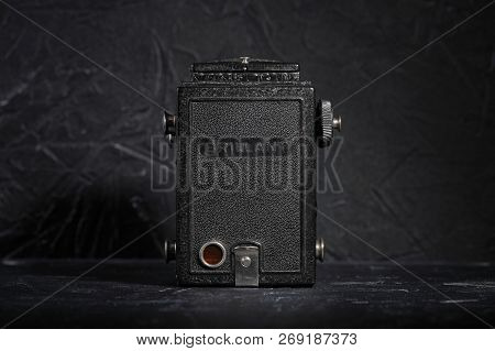 Moscow, Russia, August 25, 2017. The Old German Medium-format Scaling Camera Voigtlander Brilliant, 
