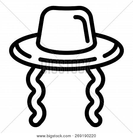 Jewish Hat Icon. Outline Jewish Hat Icon For Web Design Isolated On White Background