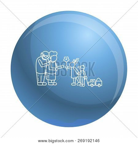 Old Person Nephew Concept Background. Outline Old Person Nephew Concept Background For Web Design Is
