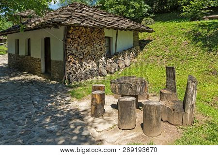 Etar, Gabrovo, Bulgaria- July 6, 2018: Old House In Architectural Ethnographic Complex Etar (etara) 