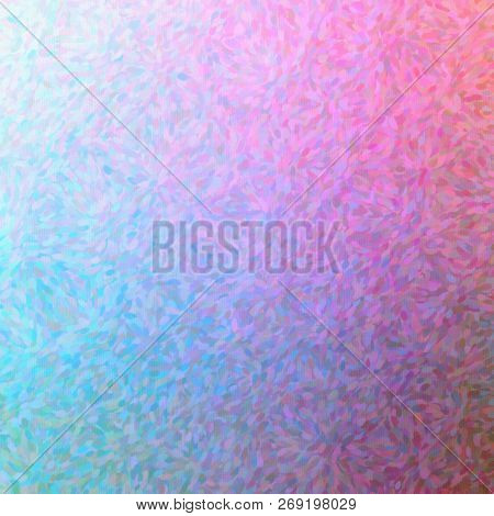 Illustration Of Abstract Green And Purple Impressionist Pointlilism Square Background