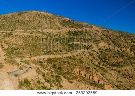 Road In Beautiful Quebrada De Palapa Valley On Bolivian Altiplano Near Tupiza