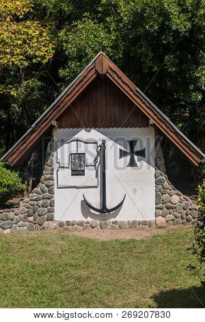 Villa General Belgrano, Argentina - Apr 3, 2015: Admiral Spee Cruiser Monument In Villa General Belg