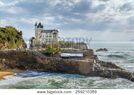 Villa Beltza Is A Neo-medieval Villa Built Between 1880 And 1895 On The Rocky Coast Of Biarritz, Fra