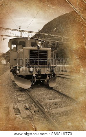 Norvegian retro railway. Rjukan