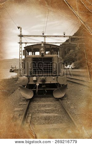 Norvegian retro railway. Rjukan