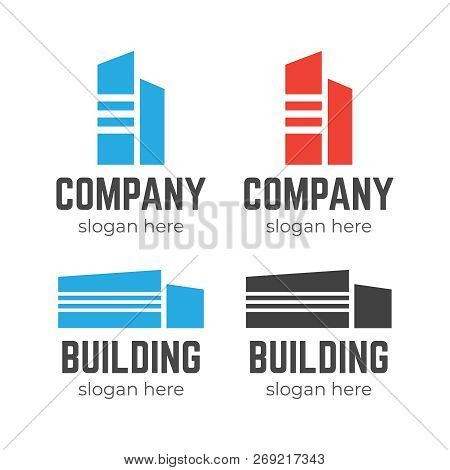 Real Estate Logo Set. Abstract Apartment Logo Vector