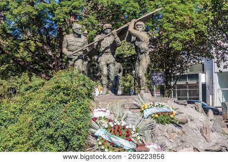 Cordoba, Argentina - April 2, 2015: Monument Of Heroes Of Falkland Islands Monumento Heroes De Malvi