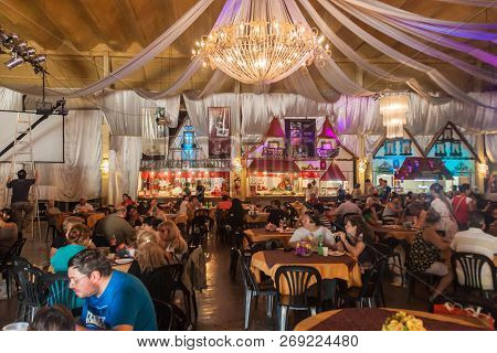 Villa General Belgrano, Argentina - Apr 3, 2015: German Style Beer Hall In Villa General Belgrano, A