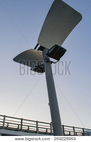 Street Light On The Poshtova Square In Kyiv