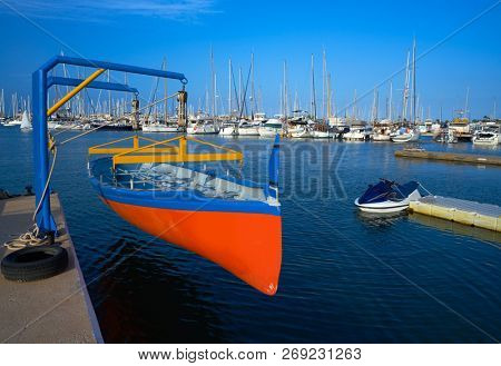 Denia marina boats in Nautico at Alicante province of Spain