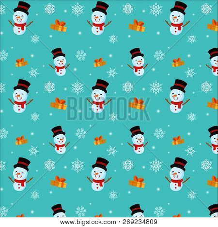 Merry Christmas And Happy New Year Pattern.