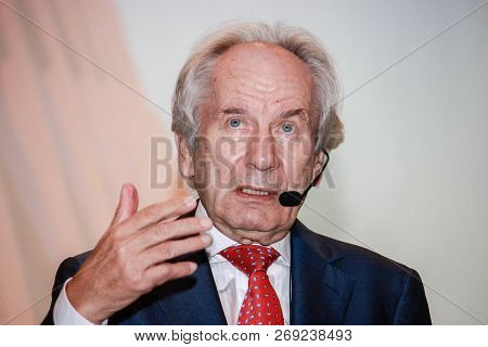 Moscow, Russia - June 20, 2013: Head Of Scheer Management Company August-wilhelm Scheer Make Speech