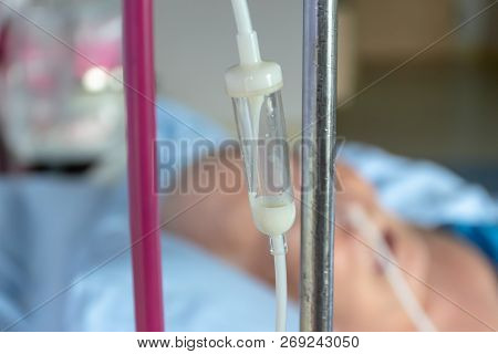 The Patient Is Receiving Food Through A Feeding Tube.