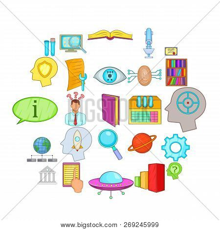 Human Power Icons Set. Cartoon Set Of 25 Human Power Icons For Web Isolated On White Background