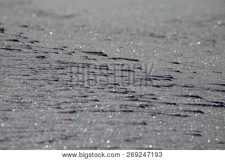 Closeup Of Wind Blown Ice Crystals Of Fresh Snow