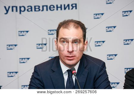 Moscow, Russia - May 17, 2011: Sap Russia Ceo Vladislav Martynov Make Speech At Sap Forum 2011 Confe